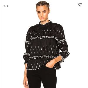 Isabel Marant Etoile Daniela Linen Top Intermix